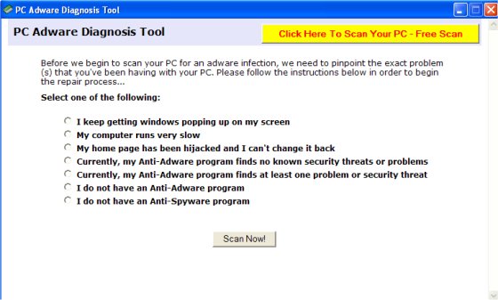 PC Adware Diagnosis Tool